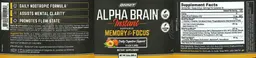 Label for Alpha Brain Instant Peach Flavor