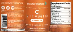 Label for C Vitamin Gummies Orange Flavored