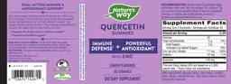 Label for Quercetin Gummies Lemon Flavored