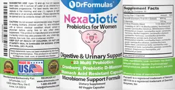 Label for Nexabiotic Probiotics for Women