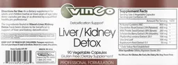 Label for Liver/Kidney Detox