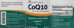Label for CoQ10 100 mg
