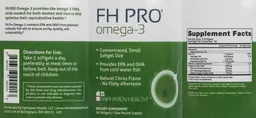Label for FH PRO Omega-3 Natural Citrus Flavor