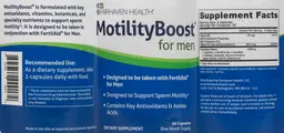 Label for MotilityBoost for Men