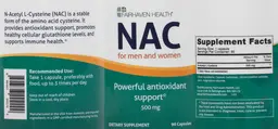 Label for NAC 500 mg