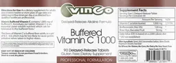 Label for Buffered Vitamin C 1000
