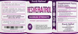 Label for Resveratrol Maximum Strength