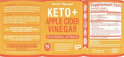 Label for Keto + Apple Cider Vinegar