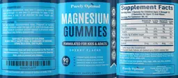 Label for Magnesium Gummies Cherry Flavor