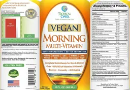 Label for Vegan Morning Multi-Vitamin
