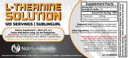 Label for L-Theanine Solution