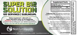 Label for Super B12 Solution