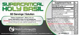 Label for Supercritical Holy Basil