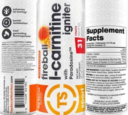 Label for Fireball L-Carnitine Igniter Cherry