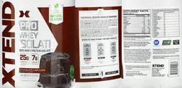 Label for Pro Whey Isolate Chocolate Lava Cake