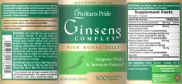 Label for Ginseng Complex with Royal Jelly