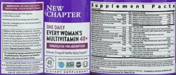 Label for Every Woman's One Daily Multivitamin 40+