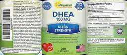 Label for DHEA 100 mg