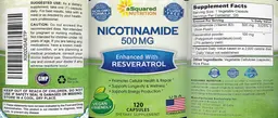 Label for Nicotinamide 500 mg