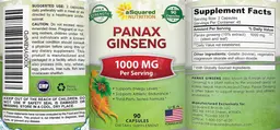 Label for Panax Ginseng 1000 mg