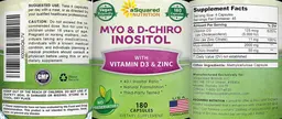 Label for Myo & D-Chiro Inositol with Vitamin D3 & Zinc