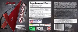 Label for Creatine-X Unflavored