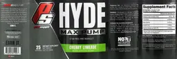 Label for Hyde Max Pump Cherry Limeade