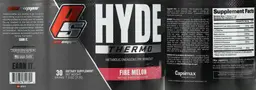 Label for Hyde Thermo Fire Melon