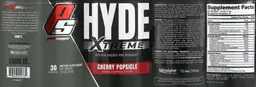 Label for Hyde Xtreme Cherry Popsicle