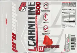 Label for L-Carnitine 1500 Cherry Popsicle