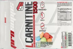Label for LCarnitine 1500 Sweet-N-Tart
