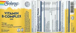 Label for Vitamin B-Complex 100