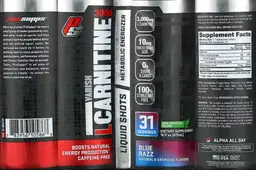 Label for Vanish LCarnitine 3000 Blue Razz