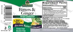 Label for Bitters & Ginger Alcohol-Free