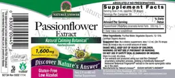Label for Passionflower Extract