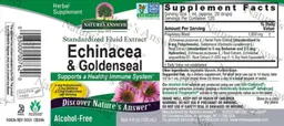 Label for Echinacea & Goldenseal Alcohol-Free