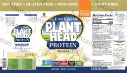 Label for Plant Head Protein Banana