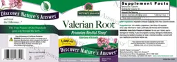 Label for Valerian Root 1,500 mg