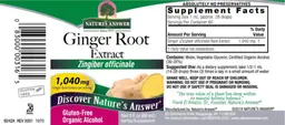 Label for Ginger Root Extract 1,040 mg