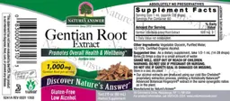 Label for Gentian Root Extract