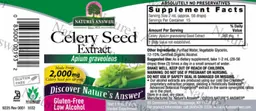 Label for Celery Seed Extract
