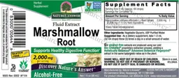 Label for Marshmallow Root 2,000 mg Alcohol-Free