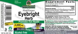 Label for Eyebright Herb 2,000 mg Alcohol-Free