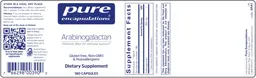 Label for Arabinogalactan