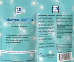 Label for Colostrum BioPRPs