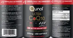 Label for Ultra CoQ10 100 mg