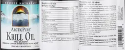 Label for ArcticPure Krill Oil 1,000 mg