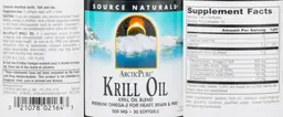 Label for ArcticPure Krill Oil 500 mg