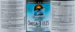 Label for ArcticPure Omega-3 1125 Fish Oil
