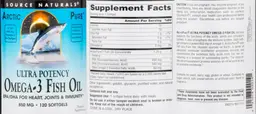 Label for ArcticPure Ultra Potency Omega-3 Fish Oil